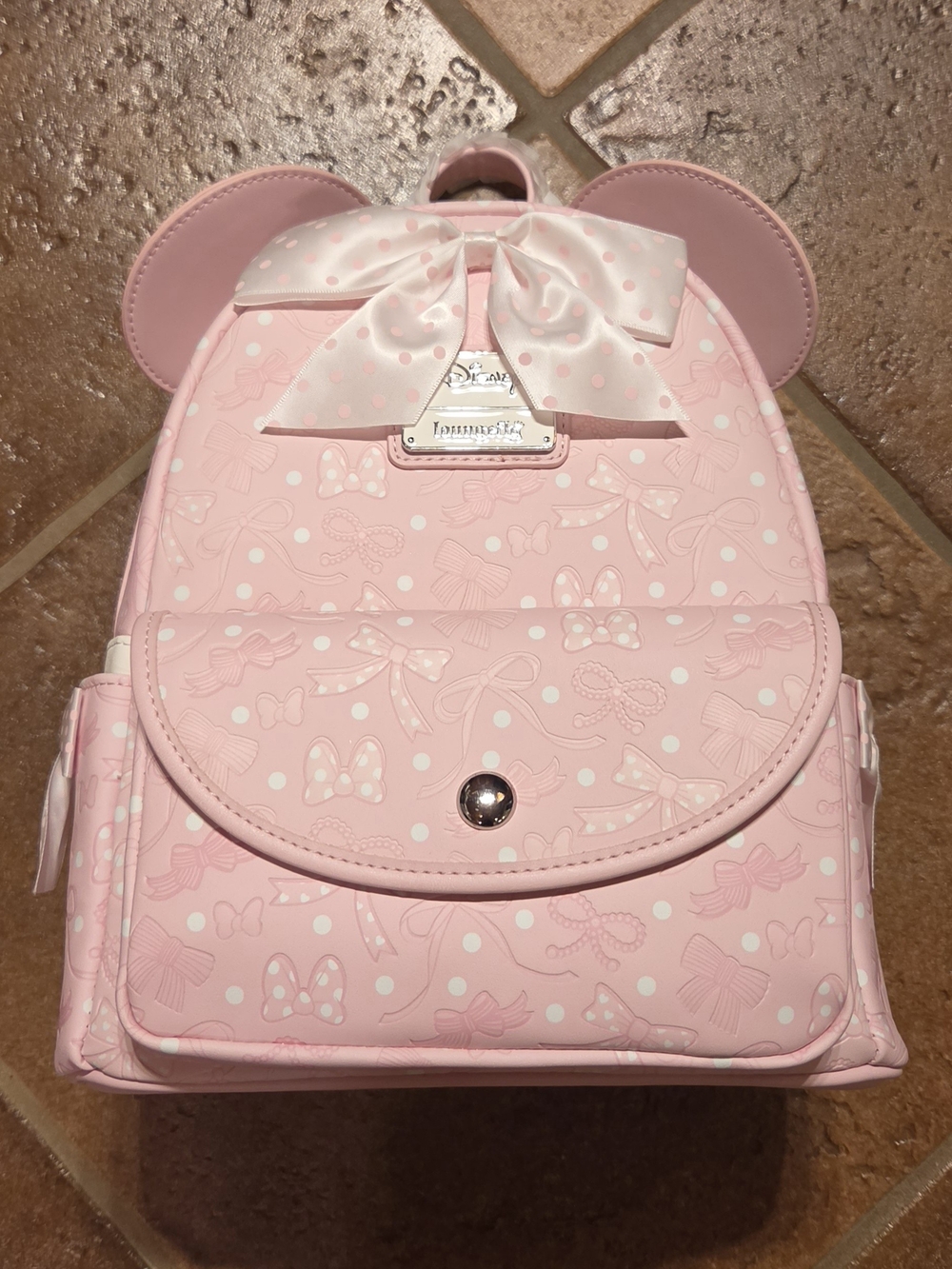 Loungefly Disney Minnie Mouse Debossed Bows Mini Backpack
